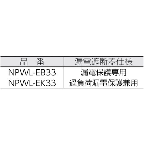 ＮＩＣＨＩＤＯ　電工ドラム　防雨型ＬＥＤラインドラム　緑　漏電保護専用　３０ｍ　NPWL-EB33-G　1 台