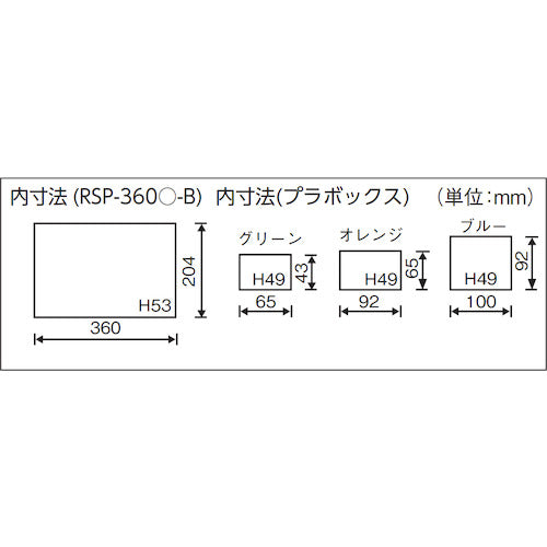 RING STAR 파트 박스 RSP-360D 블루 RSP-360D-B 1개