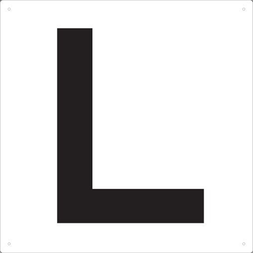 TRUSCO 표시판 알파벳 "L" 420X420 TAEH-L 1장