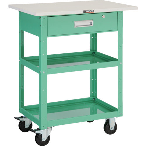 TRUSCO Tool Wagon Eagle Wagon 600X400 Top Deep 1 Drawer Young Green EGW-962TY-YG 1 Unit