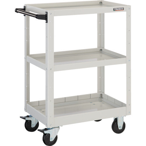 TRUSCO Tool Wagon Eagle Wagon 600 x 400 x H880 2 shallow and 1 deep shelves White EGW-963F1-W 1 unit