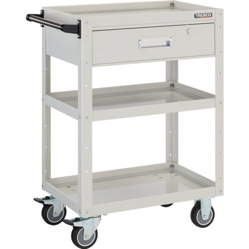 TRUSCO Tool Wagon Eagle Wagon 600 x 400 with 1 deep drawer, urethane wheels, white EGW-963YU-W 1 unit