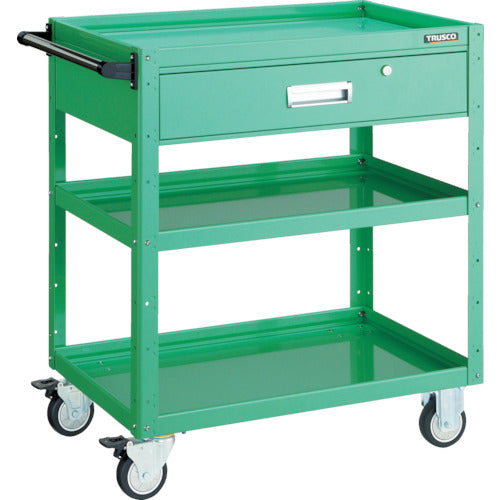 TRUSCO Tool Wagon Eagle Wagon 600 x 400 with 1 deep drawer, urethane wheels, Young Green EGW-963YU-YG 1 unit