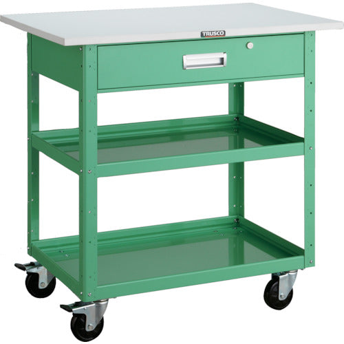 TRUSCO Tool Wagon Eagle Wagon 750X500 Top Deep 1 Drawer Young Green EGW-972TY-YG 1 Unit
