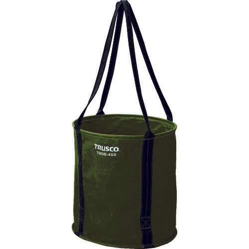 ＴＲＵＳＣＯ　大型電工用バケツ　オリーブドラブ　Φ４５０Ｘ４５０　TBDB-450-OD　1 個