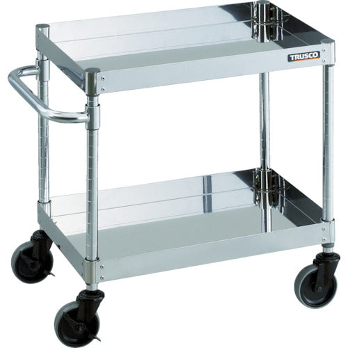TRUSCO Stainless Steel Wagon Clean Phoenix Wagon SUS430 W750 x D500 x H600 2 Tiers CPE4-672 1 Unit