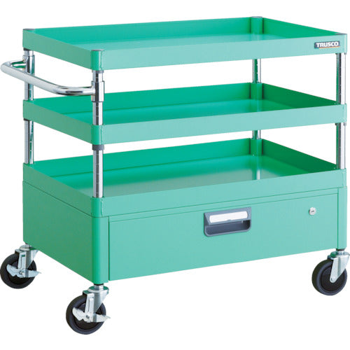 TRUSCO 툴 왜건 피닉스 왜건 소음 750X500XH740 1단 인출부 영 그린 PEW-773V-YG 1대