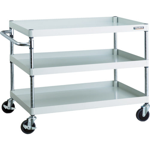 TRUSCO Tool Wagon Phoenix Wagon, Noise-reducing, 900 x 600 x H740, 3 Tiers, White, PEW-793-W, 1 Unit