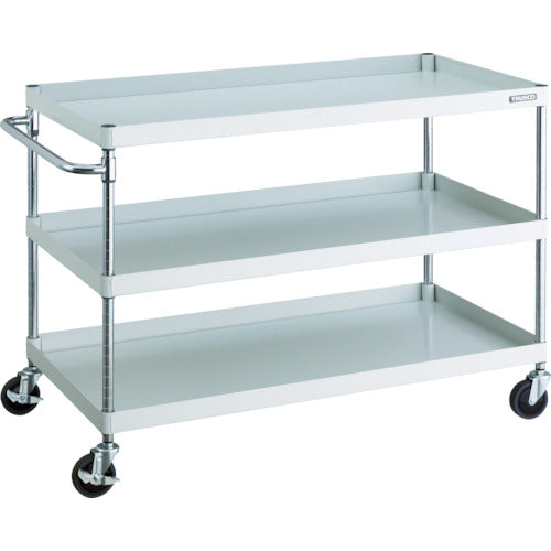 TRUSCO Tool Wagon Phoenix Wagon, Noise-reducing, 1200 x 600 x H880, 3 Tiers, White, PEW-9123-W, 1 Unit