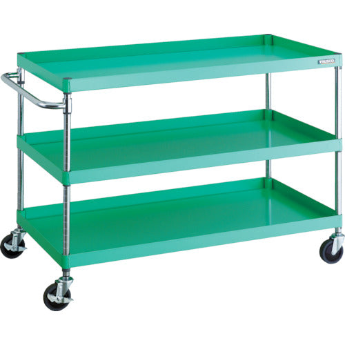 TRUSCO Tool Wagon Phoenix Wagon Noise-reducing 1200 x 600 x H880 3 Tiers Young Green PEW-9123-YG 1 Unit