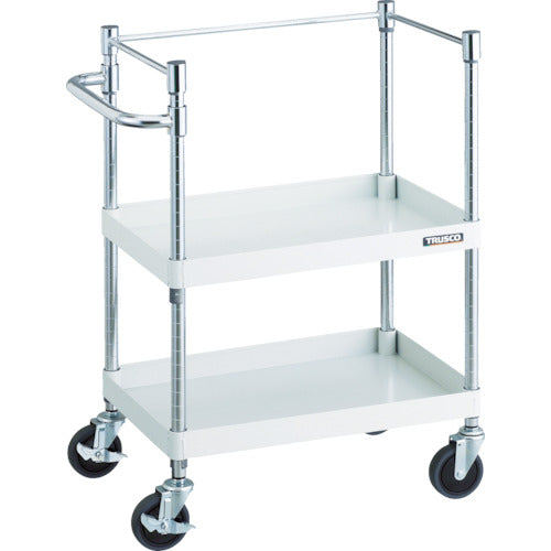 TRUSCO Tool Wagon Phoenix Wagon, Noise-reducing, 600 x 400 x H880, with 3-sided frame, White, PEW-962K-W, 1 unit