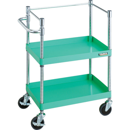 TRUSCO Tool Wagon Phoenix Wagon Noise-reducing 600 x 400 x H880 with 3-sided frame Young Green PEW-962K-YG 1 unit