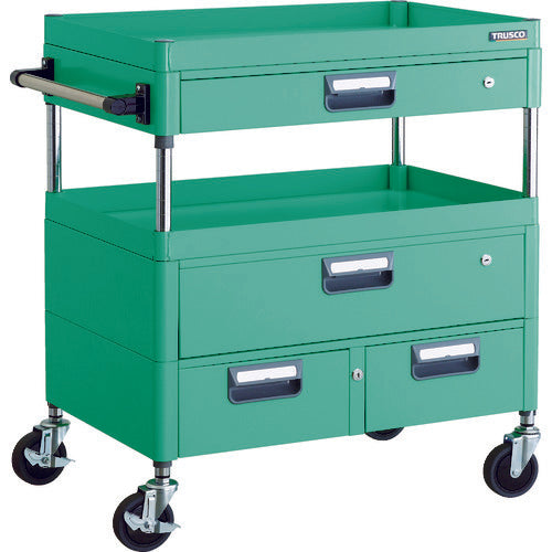 TRUSCO 툴 왜건 피닉스 왜건 소음 600X400XH880 인출 첨부 화이트 PEW-962VWZ-W 1대