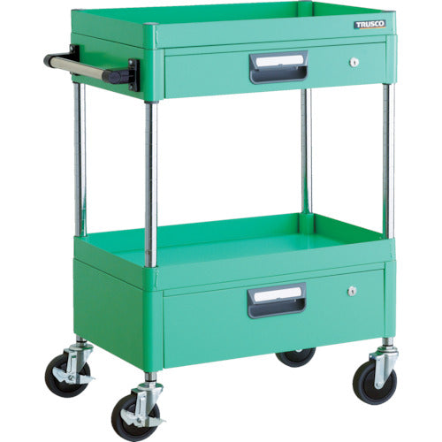 TRUSCO Tool Wagon Phoenix Wagon Noise-reducing 600 x 400 x H880 with drawer Young Green PEW-962VZ-YG 1 unit