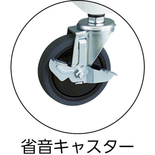 ＴＲＵＳＣＯ　ツールワゴン　フェニックスワゴン　省音　６００Ｘ４００ＸＨ８８０　引出　天板付　ホワイト　PEW-962WT-W　1 台