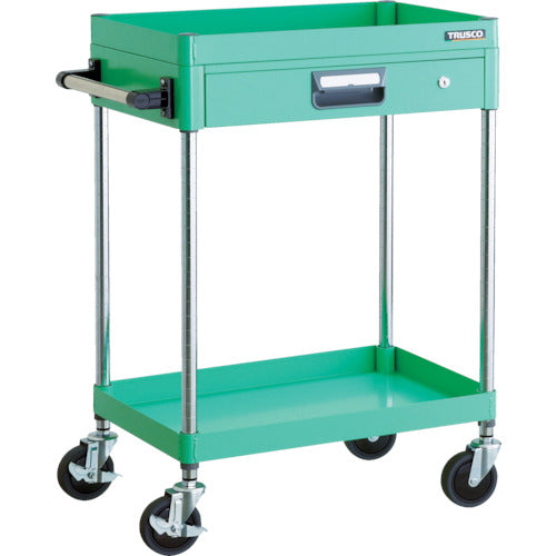 TRUSCO Tool Wagon Phoenix Wagon Noise-reducing 600 x 400 with thin 1-drawer Young Green PEW-962Z-YG 1 unit