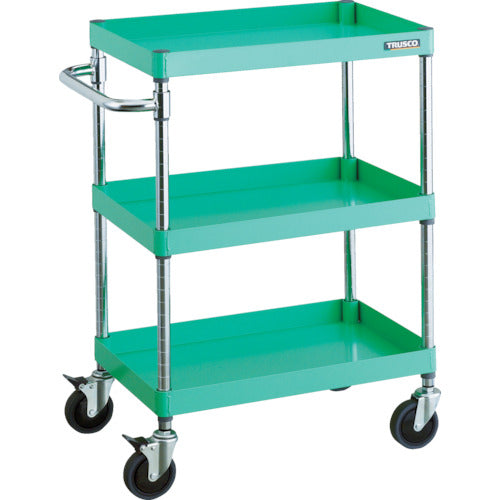 ＴＲＵＳＣＯ　ツールワゴン　フェニックスワゴン　省音　６００Ｘ４００ＸＨ８８０　３段　ヤンググリーン　PEW-963C-YG　1 台