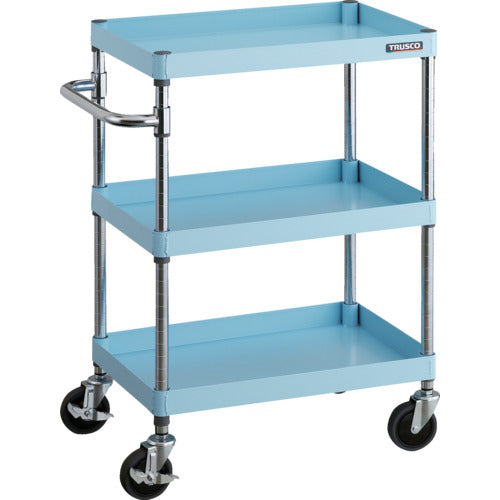 ＴＲＵＳＣＯ　ツールワゴン　フェニックスワゴン　省音　６００Ｘ４００ＸＨ８８０　３段　ライトブルー　PEW-963-LB　1 台