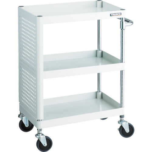 ＴＲＵＳＣＯ　ツールワゴン　フェニックスワゴン　省音　６００Ｘ４００ＸＨ８８０　パネル付　ホワイト　PEW-963PL-W　1 台