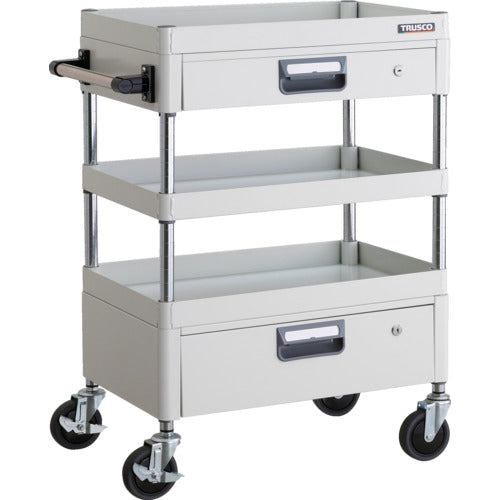 ＴＲＵＳＣＯ　ツールワゴン　フェニックスワゴン　省音　６００Ｘ４００ＸＨ８８０　引出付　ホワイト　PEW-963VZ-W　1 台