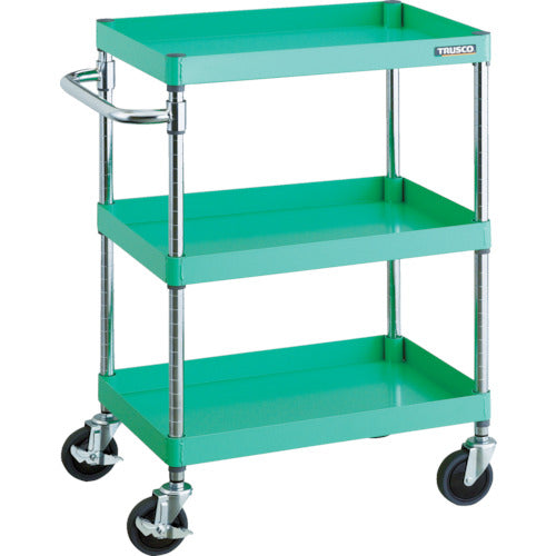 ＴＲＵＳＣＯ　ツールワゴン　フェニックスワゴン　省音　６００Ｘ４００ＸＨ８８０　３段　ヤンググリーン　PEW-963-YG　1 台