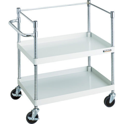 ＴＲＵＳＣＯ　ツールワゴン　フェニックスワゴン　省音　７５０Ｘ５００ＸＨ８８０　３方枠付　ホワイト　PEW-972K-W　1 台