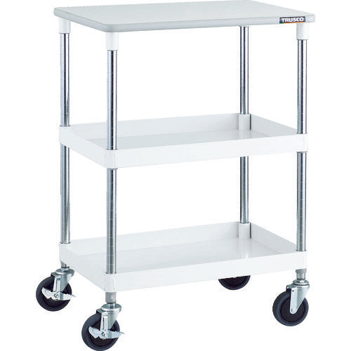 TRUSCO 툴 왜건 피닉스 왜건 소음 750X500XH880 2단 천판 부착 화이트 PEW-972T-W 1대
