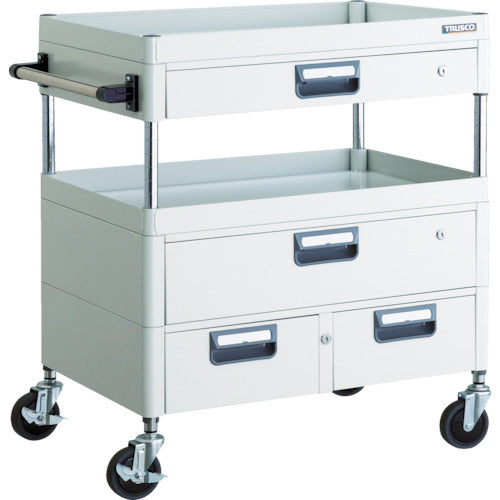 TRUSCO 툴 왜건 피닉스 왜건 소음 750X500XH880 인출 첨부 화이트 PEW-972VWZ-W 1대