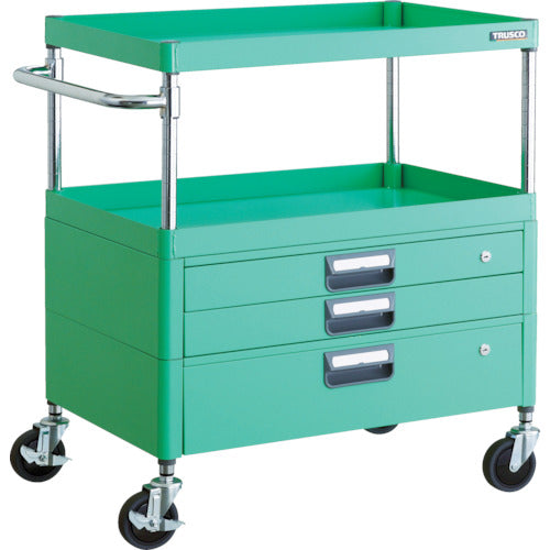TRUSCO 툴 왜건 피닉스 왜건 소음 750X500XH880 인출부 영 그린 PEW-972VX-YG 1대