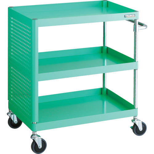 ＴＲＵＳＣＯ　ツールワゴン　フェニックスワゴン　省音　７５０Ｘ５００ＸＨ８８０　パネル付　ヤンググリーン　PEW-973PL-YG　1 台