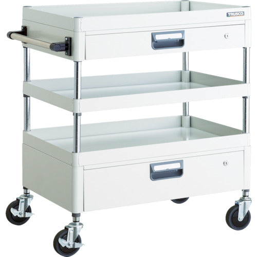 ＴＲＵＳＣＯ　ツールワゴン　フェニックスワゴン　省音　７５０Ｘ５００ＸＨ８８０　引出付　ホワイト　PEW-973VZ-W　1 台