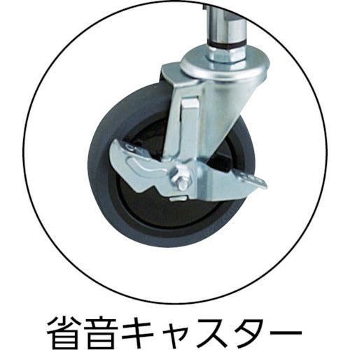 ＴＲＵＳＣＯ　ツールワゴン　フェニックスワゴン　省音　７５０Ｘ５００　仕切２段付　引出付　ヤンググリーン　PEW-973ZS2-YG　1 台