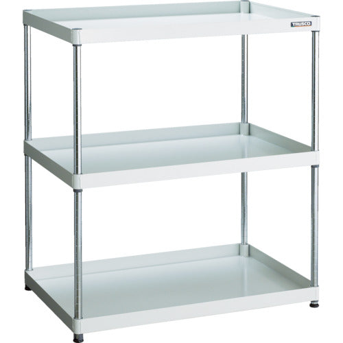 TRUSCO Steel Rack Phoenix Wagon Rack Type Antibacterial 900 x 600 3 Tiers White PEW-R1293-W 1 Unit