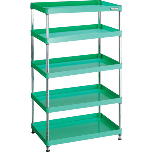 TRUSCO Steel Rack Phoenix Wagon Rack Type Antibacterial 750 x 500 5 Tiers Young Green PEW-R1575-YG 1 Unit