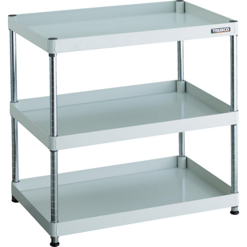 TRUSCO Steel Rack Phoenix Wagon Rack Type Antibacterial 600 x 400 3 Tiers White PEW-R963-W 1 Unit