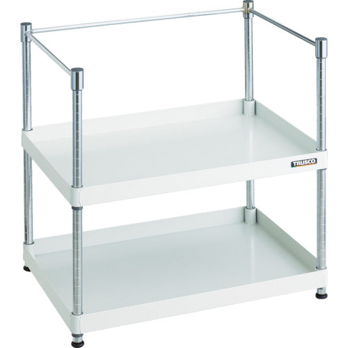 TRUSCO Steel Rack Phoenix Wagon Rack Type Antibacterial 750 x 500 with 3-sided Frame White PEW-R972K-W 1 Unit