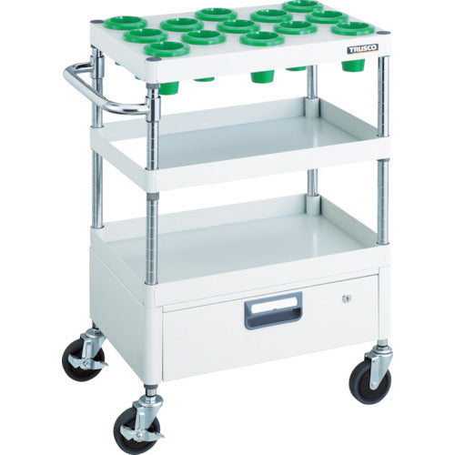 ＴＲＵＳＣＯ　ツールワゴン　フェニックスワゴン　省音　６００Ｘ４００　１段引出付　ＮＴ−５０　ホワイト　PEW-TL962AV-W　1 台