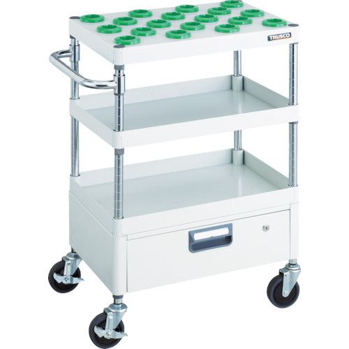 ＴＲＵＳＣＯ　ツールワゴン　フェニックスワゴン　省音　６００Ｘ４００　１段引出付　ＮＴ−４０　ホワイト　PEW-TL962BV-W　1 台