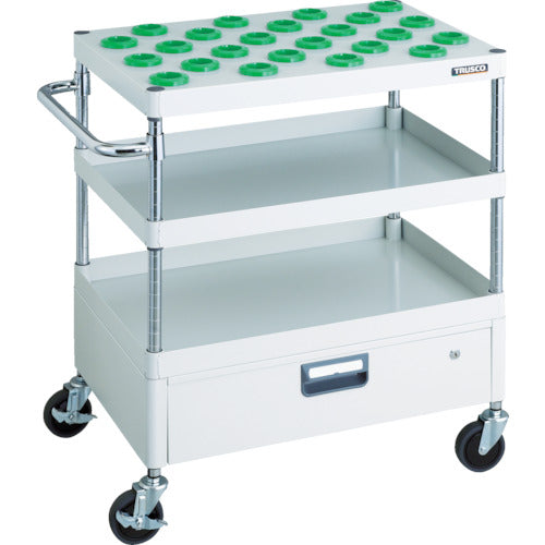 ＴＲＵＳＣＯ　ツールワゴン　フェニックスワゴン　省音　７５０Ｘ５００　１段引出付　ＮＴ−４０　ホワイト　PEW-TL972BV-W　1 台