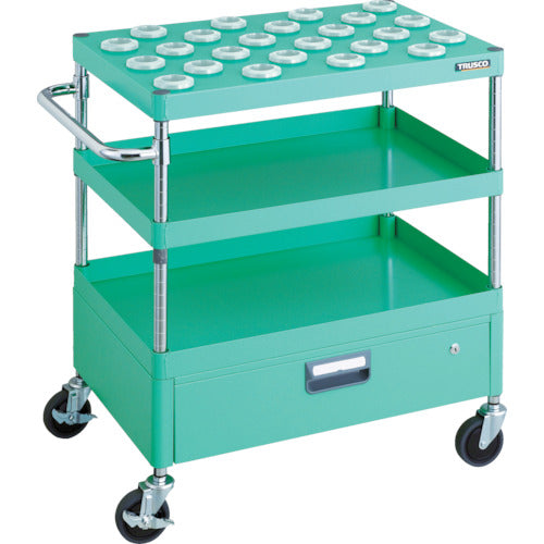 ＴＲＵＳＣＯ　ツールワゴン　フェニックスワゴン　省音　７５０Ｘ５００　１段引出付　ＮＴ−４０　ヤンググリーン　PEW-TL972BV-YG　1 台