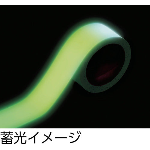 ＴＲＵＳＣＯ　中輝度蓄光テープ２５ｍｍＸ１ｍ　TCTT25X1　1 巻