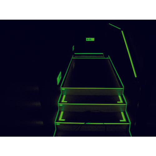 TRUSCO Medium Brightness Luminous Tape 25mm x 10m TCTT25X10 1 Roll