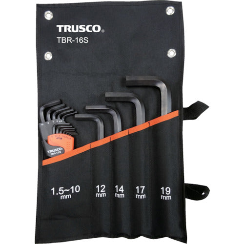 ＴＲＵＳＣＯ　ボールポイント六角棒レンチセット（標準タイプ）１６本入　TBR-16S　1 Ｓ