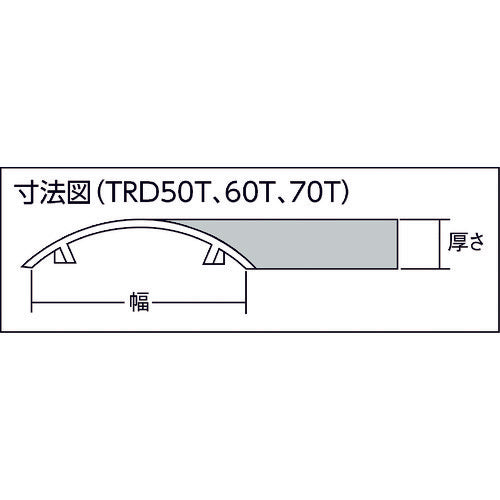 ＴＲＵＳＣＯ　配線カバーコネクターフタ　Ｔタイプ　幅５０　TRD50T-GY　1 個