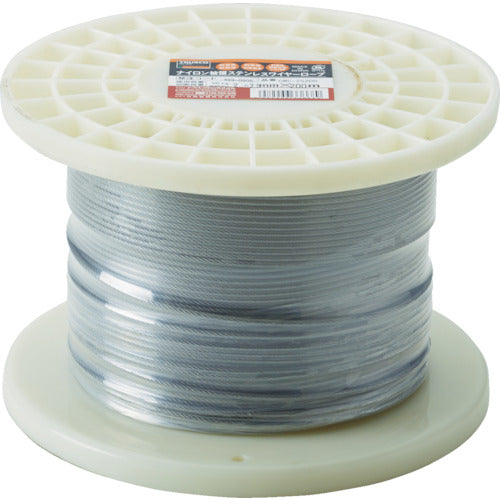 TRUSCO Stainless Steel Wire Rope Nylon Coated Φ2.0 (2.5) mm x 20 CWC-2S200 1 Roll