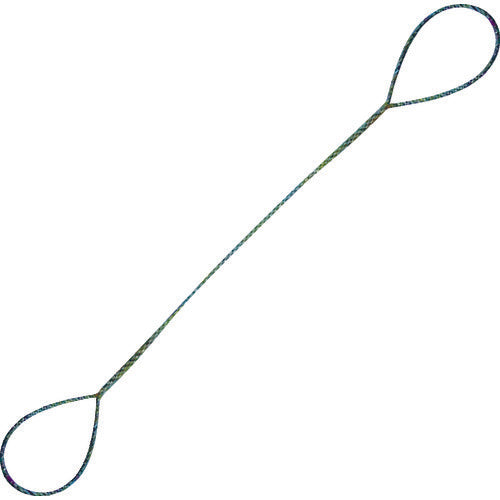 ＴＲＵＳＣＯ　玉掛けワイヤーロープ　段落し　６ｍｍＸ１ｍ　TWD-6S1　1 本