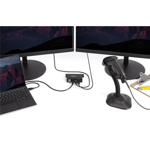 ＳｔａｒＴｅｃｈ　ＵＳＢハブ／ＵＳＢ　２．０／ＵＳＢ−Ａ　−　４ｘ　ＵＳＢ−Ａ／産業用メタル筐体／ＤＩＮ・壁面　ST4200USBM　1 箱