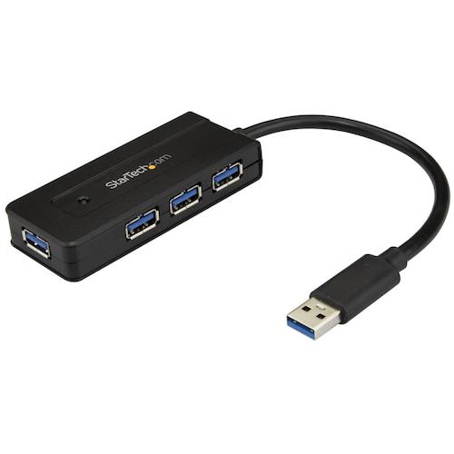 ＳｔａｒＴｅｃｈ　ＵＳＢハブ／ＵＳＢ　３．０／ＵＳＢ−Ａ　−　４ｘ　ＵＳＢ−Ａ／ＡＣアダプター付属／ブラック　ST4300MINI　1 箱