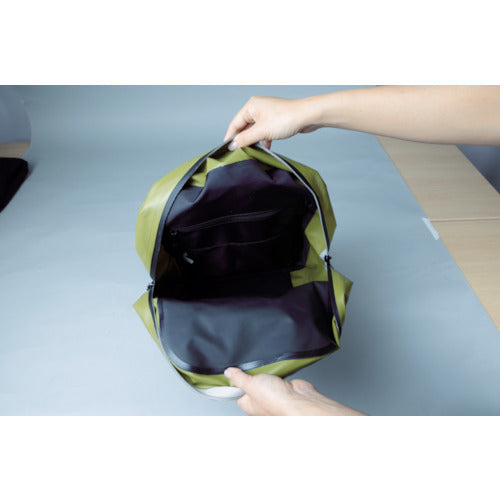 TRUSCO Waterproof Tarpaulin Daypack Black TDYB-BK 1 pc