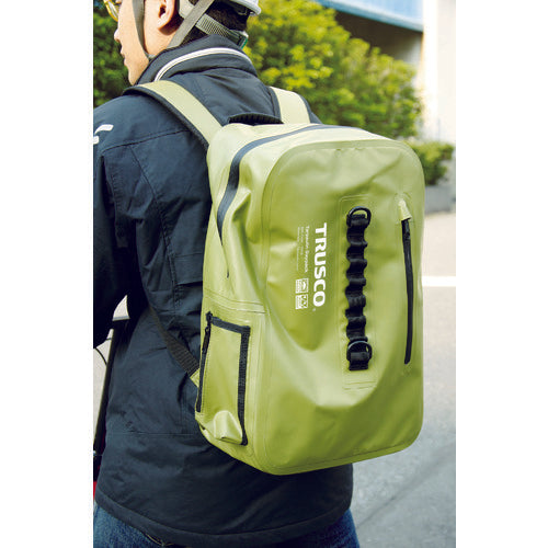 ＴＲＵＳＣＯ　防水ターポリンデイパック　オリーブドラブ　TDYB-OD　1 個
